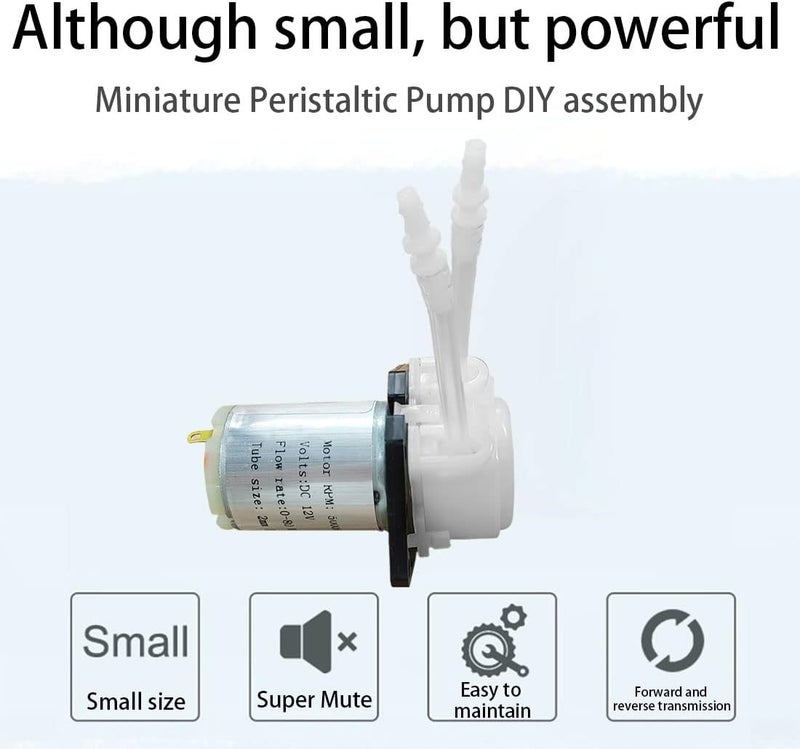 Gikfun 12V DC Peristaltic Dosing Pump Liquid Pump for Aquarium Lab Analytic DIY EK1977 (Flat Angle) - Image 4